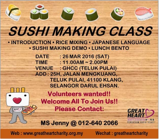 Sushi Making Class @ GHCC